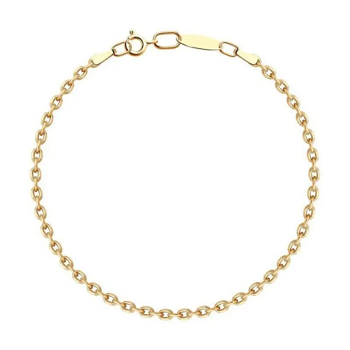 Браслет цепочный из красного золота