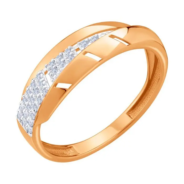 Кольцо декоративное из красного золота