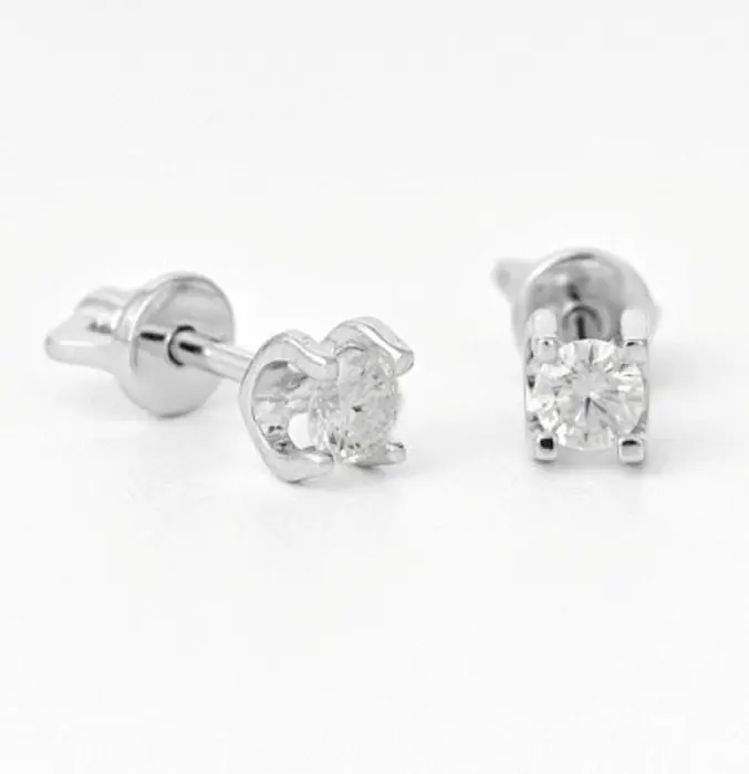 Серьги пуссеты из серебра