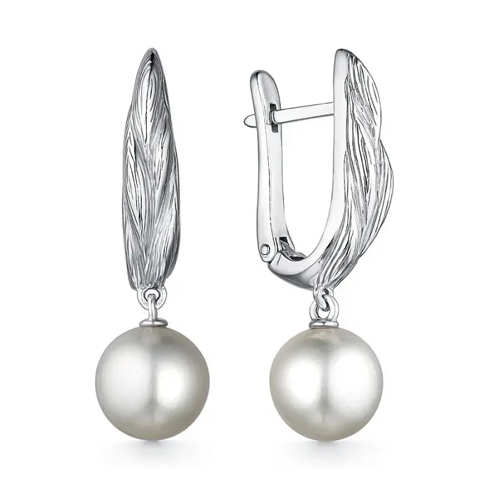 Серьги подвесные из серебра