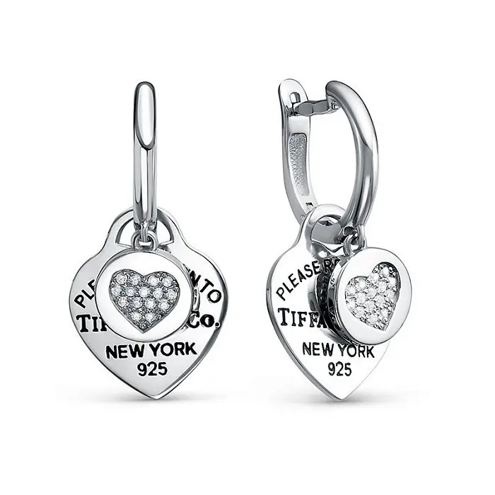 Серьги подвесные из серебра