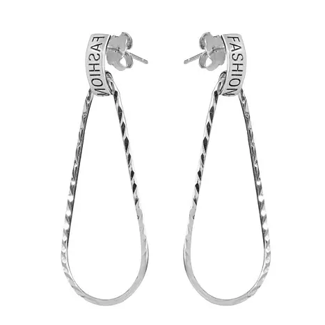 Серьги подвесные из серебра