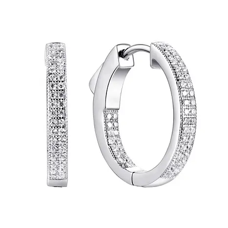 Серьги конго из серебра