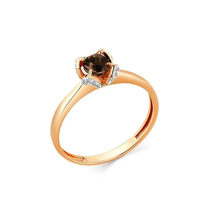 Кольцо декоративное из красного золота