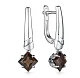 Серьги подвесные из серебра