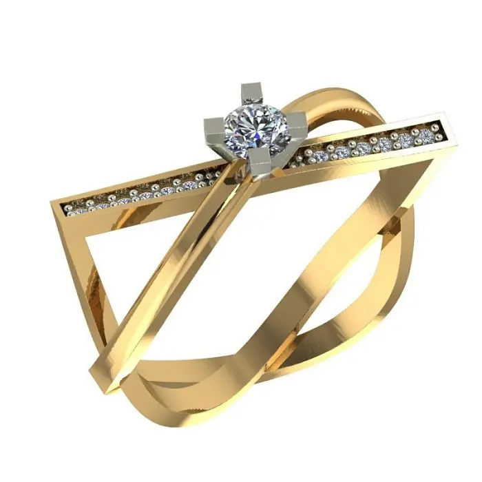 Кольцо декоративное из красного золота