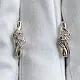 Серьги с английским замком из белого золота