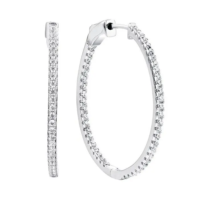 Серьги конго из серебра