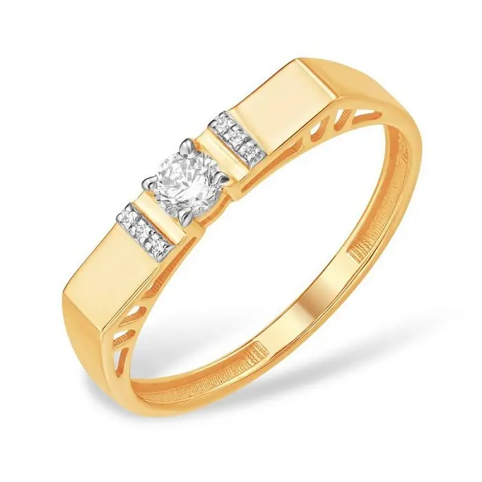 Кольцо декоративное из красного золота