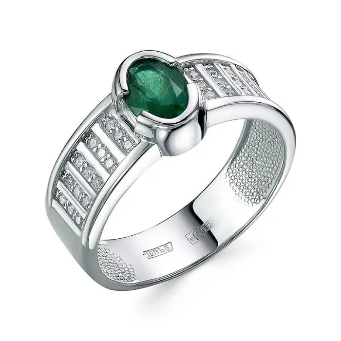 Кольцо декоративное из белого золота