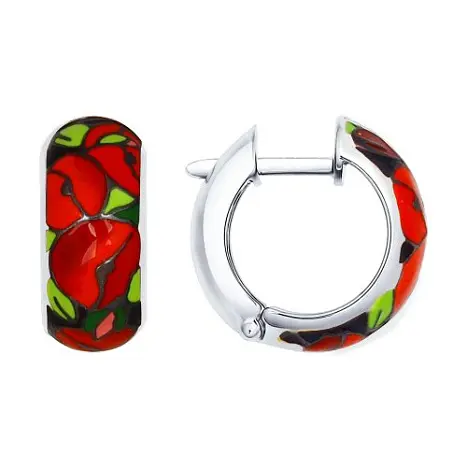 Серьги с английским замком из серебра