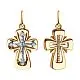 Подвеска крест из комбинированного золота