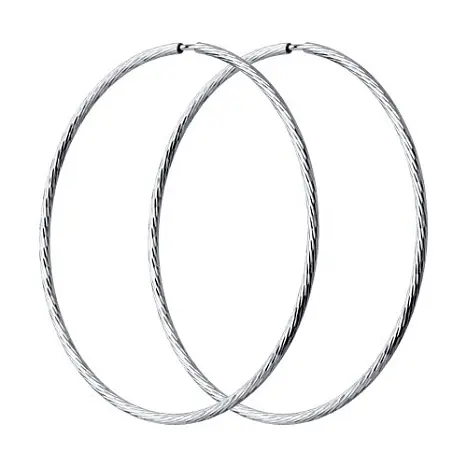 Серьги конго из серебра