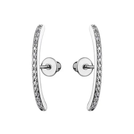 Серьги пуссеты из серебра