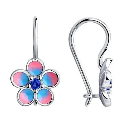 Серьги детские из серебра
