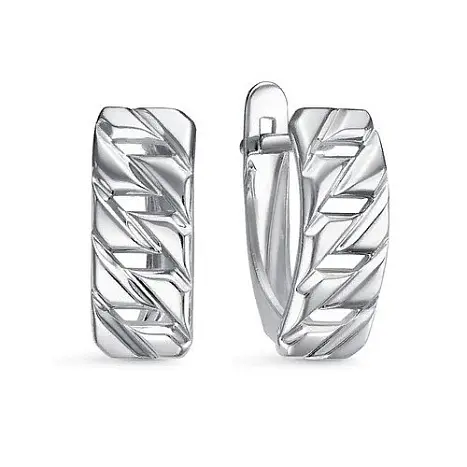 Серьги с английским замком из серебра