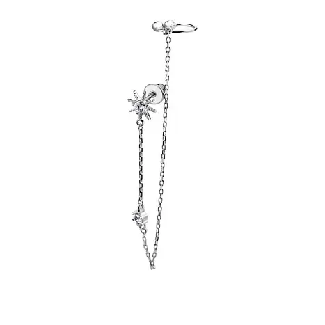 Серьги каффы из серебра