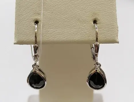 Серьги подвесные из серебра