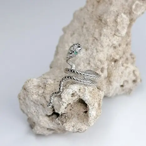Серьги каффы из серебра
