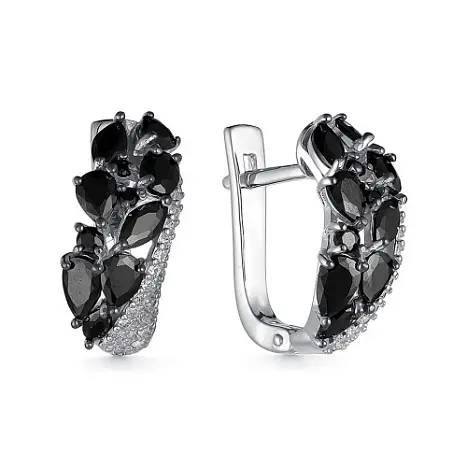 Серьги с английским замком из серебра