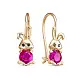 Серьги детские из красного золота