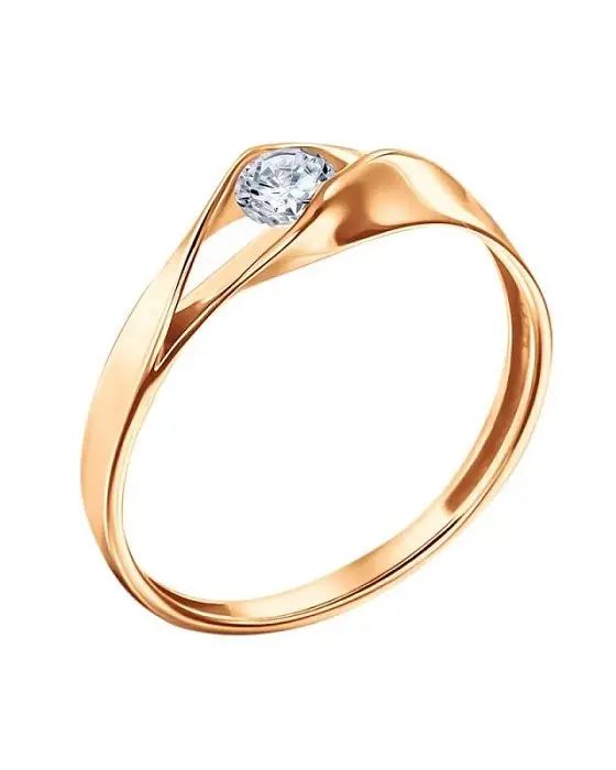 Кольцо декоративное из красного золота