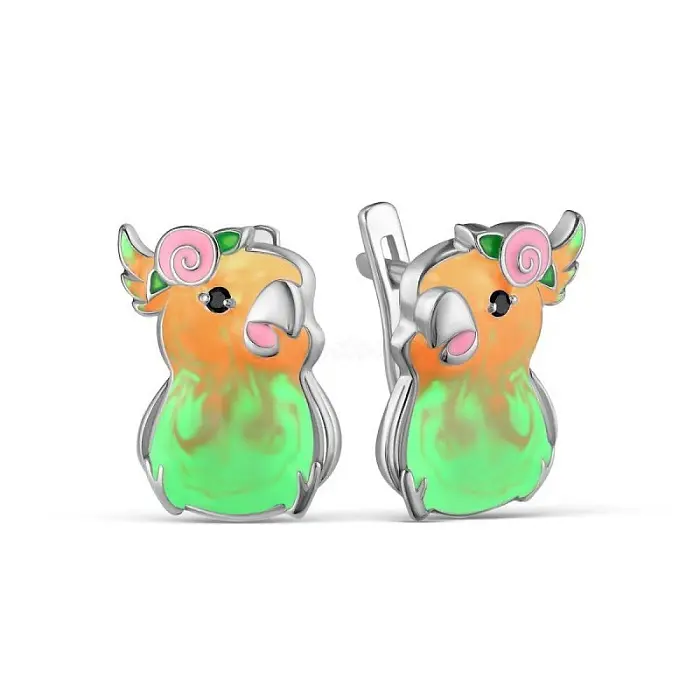 Серьги детские из серебра вид 1