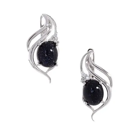 Серьги с английским замком из серебра