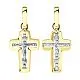 Подвеска крест из желтого золота