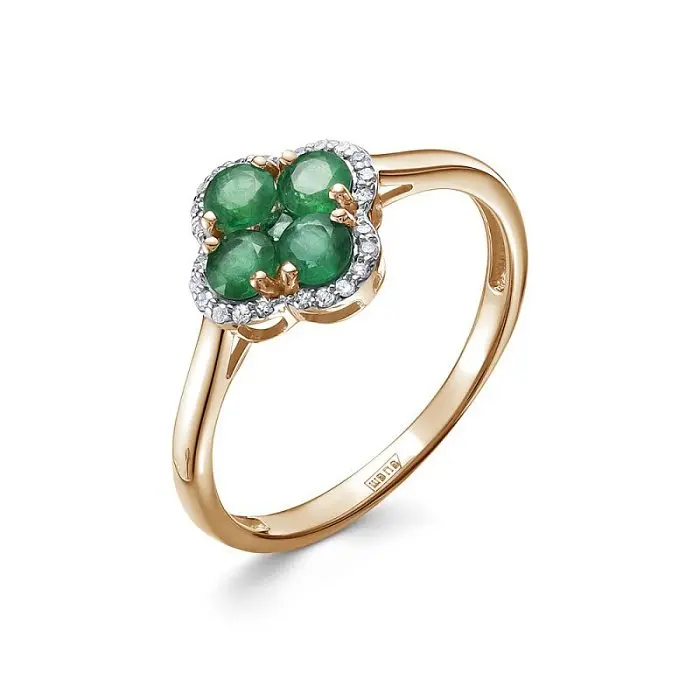 Кольцо декоративное из красного золота