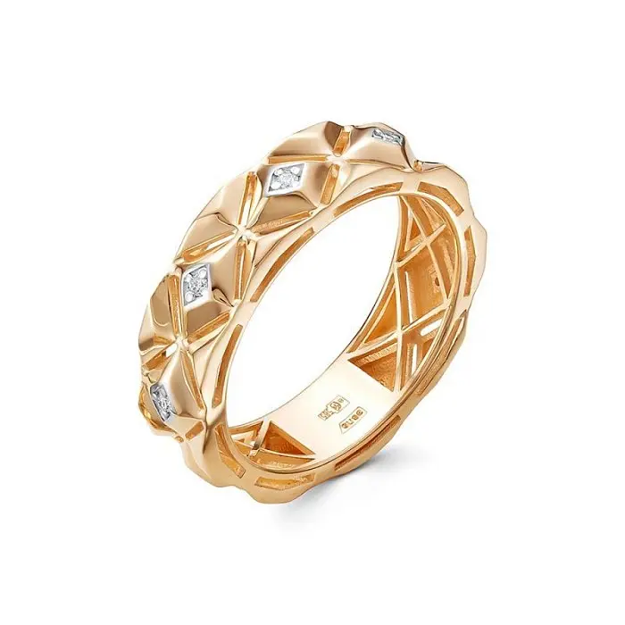 Кольцо декоративное из красного золота