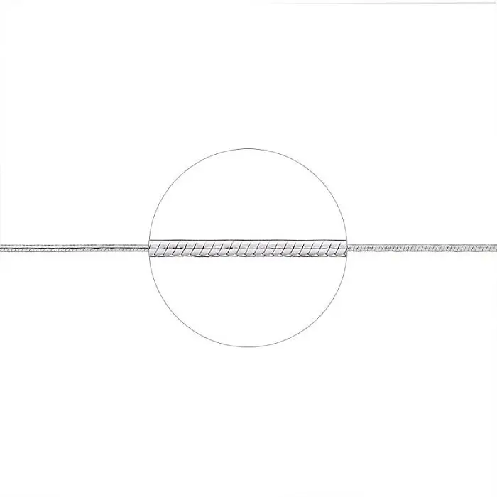 Цепь из белого золота без вставок