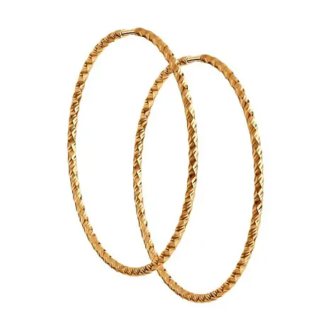 Серьги конго из красного золота