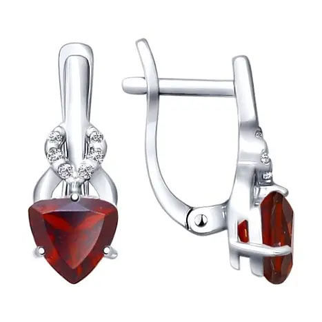 Серьги с английским замком из серебра