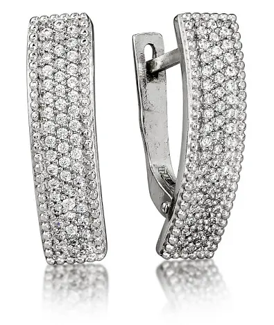 Серьги с английским замком из серебра