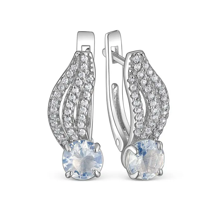 Серьги с английским замком из серебра