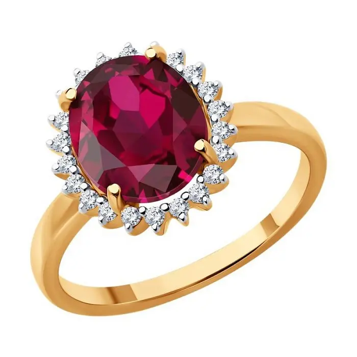 Кольцо декоративное из красного золота