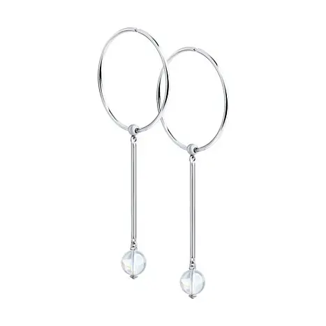 Серьги конго из серебра