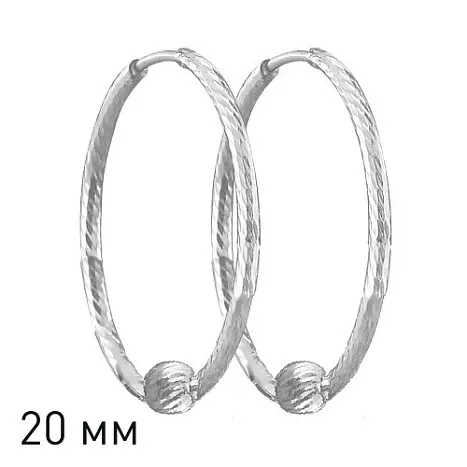 Серьги конго из серебра