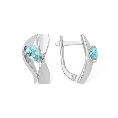 Серьги с английским замком из серебра