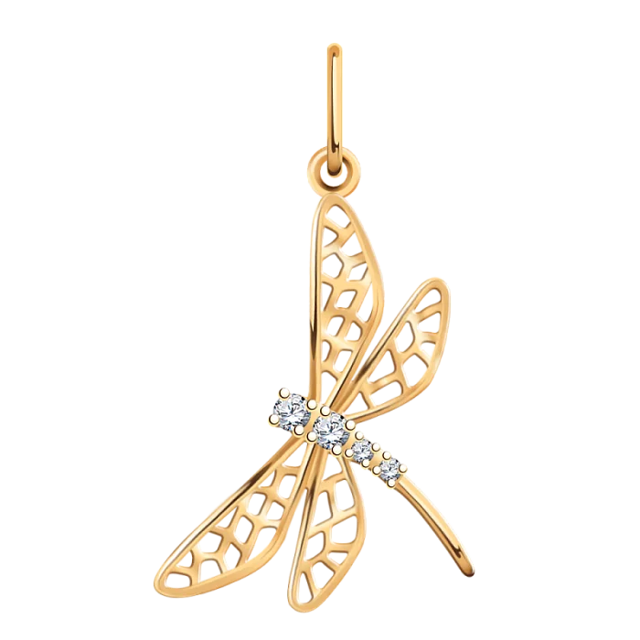 Подвеска декоративная из красного золота