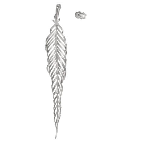 Серьги подвесные из серебра