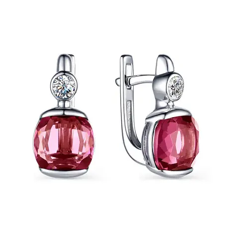 Серьги с английским замком из серебра
