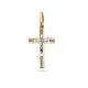 Подвеска крест из комбинированного золота