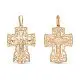 Подвеска крест из комбинированного золота