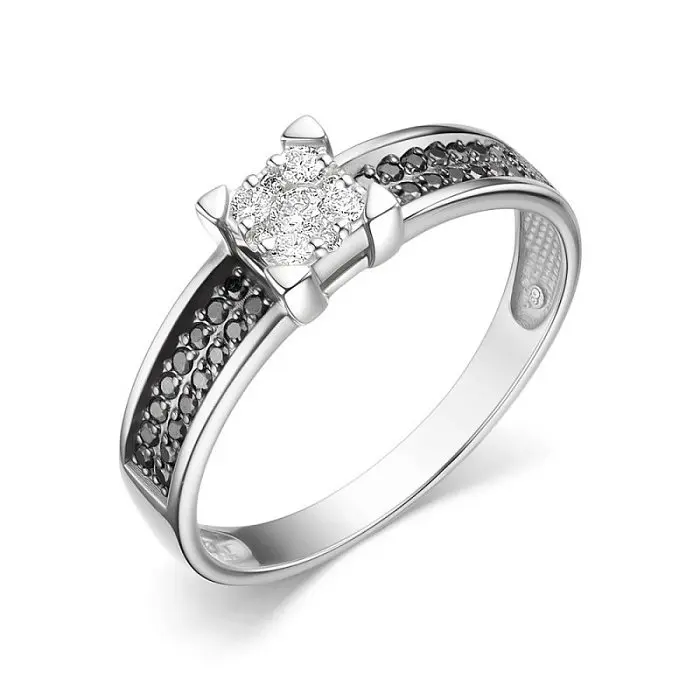 Кольцо декоративное из белого золота