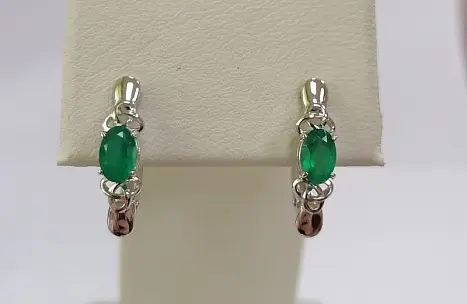 Серьги с английским замком из серебра