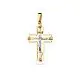 Подвеска крест из комбинированного золота