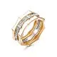 Кольцо декоративное из комбинированного золота