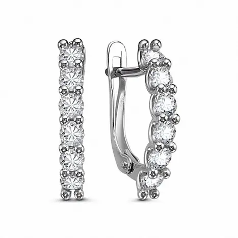 Серьги с английским замком из серебра